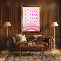 Chicago Cityscape Celebration Travel Poster PosterGoat
