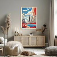 Chicago River Cityscape: Modern Urban or Cityscape Poster PosterGoat