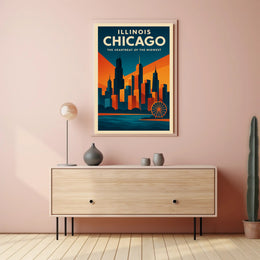 Chicago The Heartbeat of the Midwest Poster PosterGoat