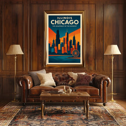 Chicago The Heartbeat of the Midwest Poster PosterGoat