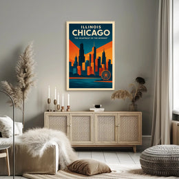 Chicago The Heartbeat of the Midwest Poster PosterGoat