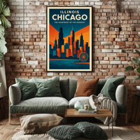 Chicago The Heartbeat of the Midwest Poster PosterGoat