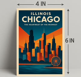 Chicago The Heartbeat of the Midwest Poster PosterGoat