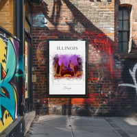 Chicago Urban Vibes Art Print Travel Poster PosterGoat