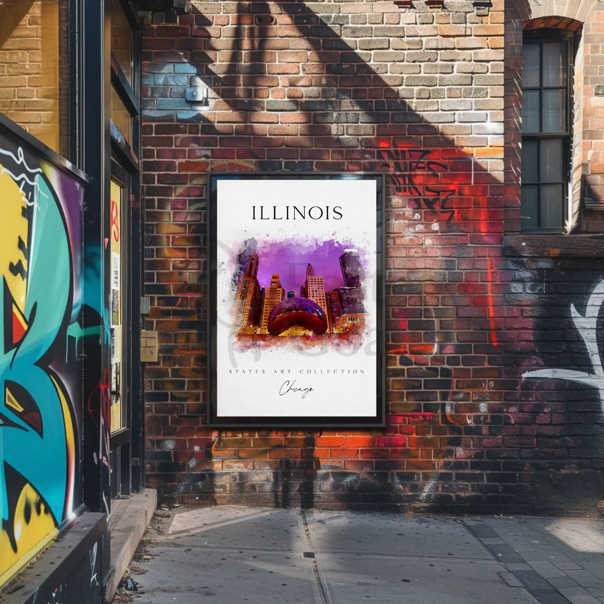 Chicago Urban Vibes Art Print Travel Poster PosterGoat