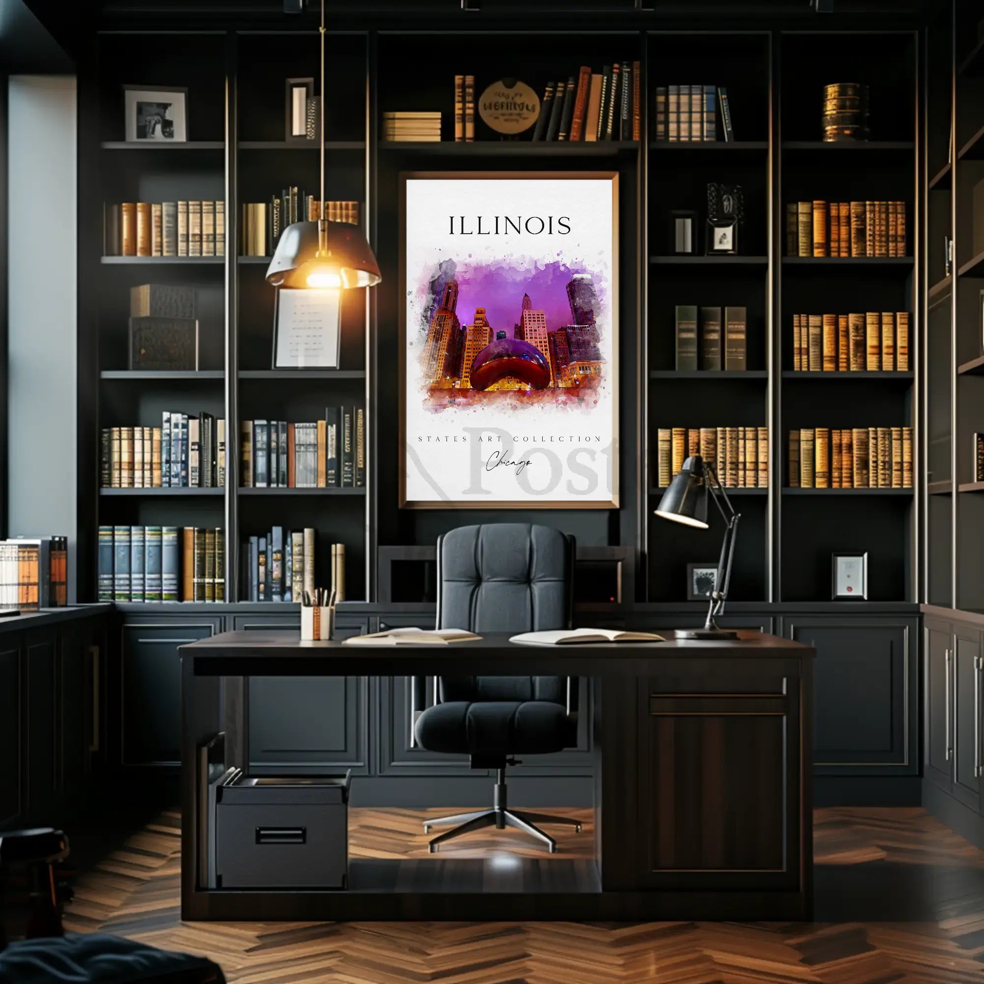 Chicago Urban Vibes Art Print Travel Poster PosterGoat