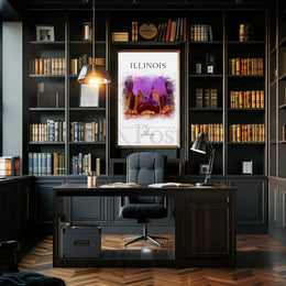 Chicago Urban Vibes Art Print Travel Poster PosterGoat