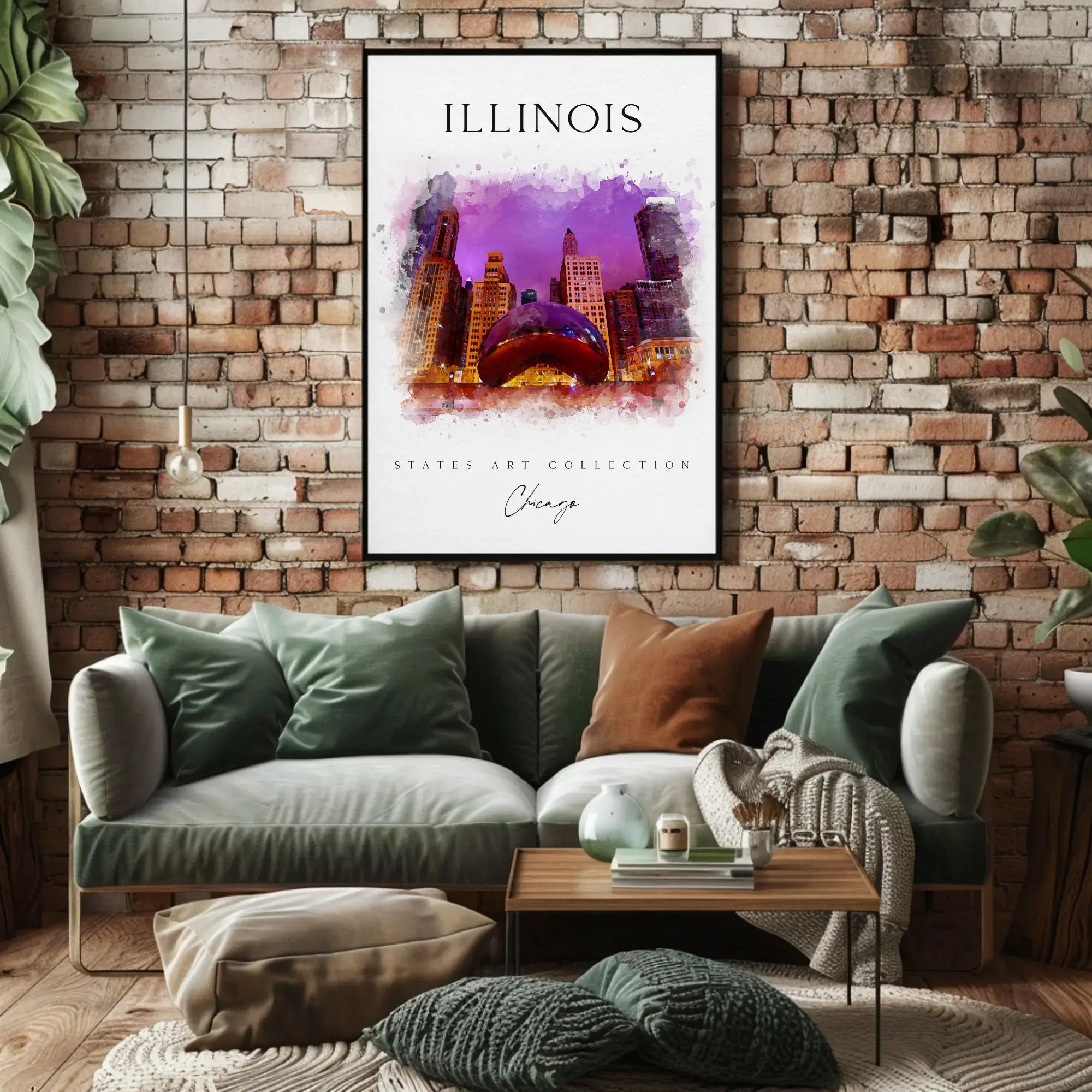 Chicago Urban Vibes Art Print Travel Poster PosterGoat