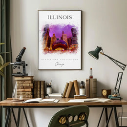 Chicago Urban Vibes Art Print Travel Poster PosterGoat