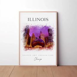 Chicago Urban Vibes Art Print Travel Poster PosterGoat