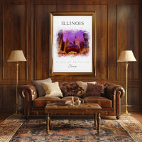 Chicago Urban Vibes Art Print Travel Poster PosterGoat