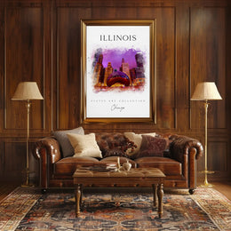 Chicago Urban Vibes Art Print Travel Poster PosterGoat