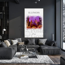 Chicago Urban Vibes Art Print Travel Poster PosterGoat