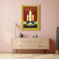 Chicago World's Fair 1933 Art Deco Travel Poster PosterGoat