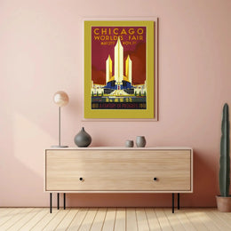 Chicago World's Fair 1933 Art Deco Travel Poster PosterGoat