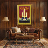 Chicago World's Fair 1933 Art Deco Travel Poster PosterGoat