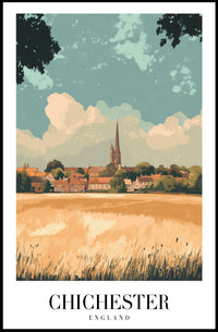 Chichester Landscape Vintage Travel Poster PosterGoat