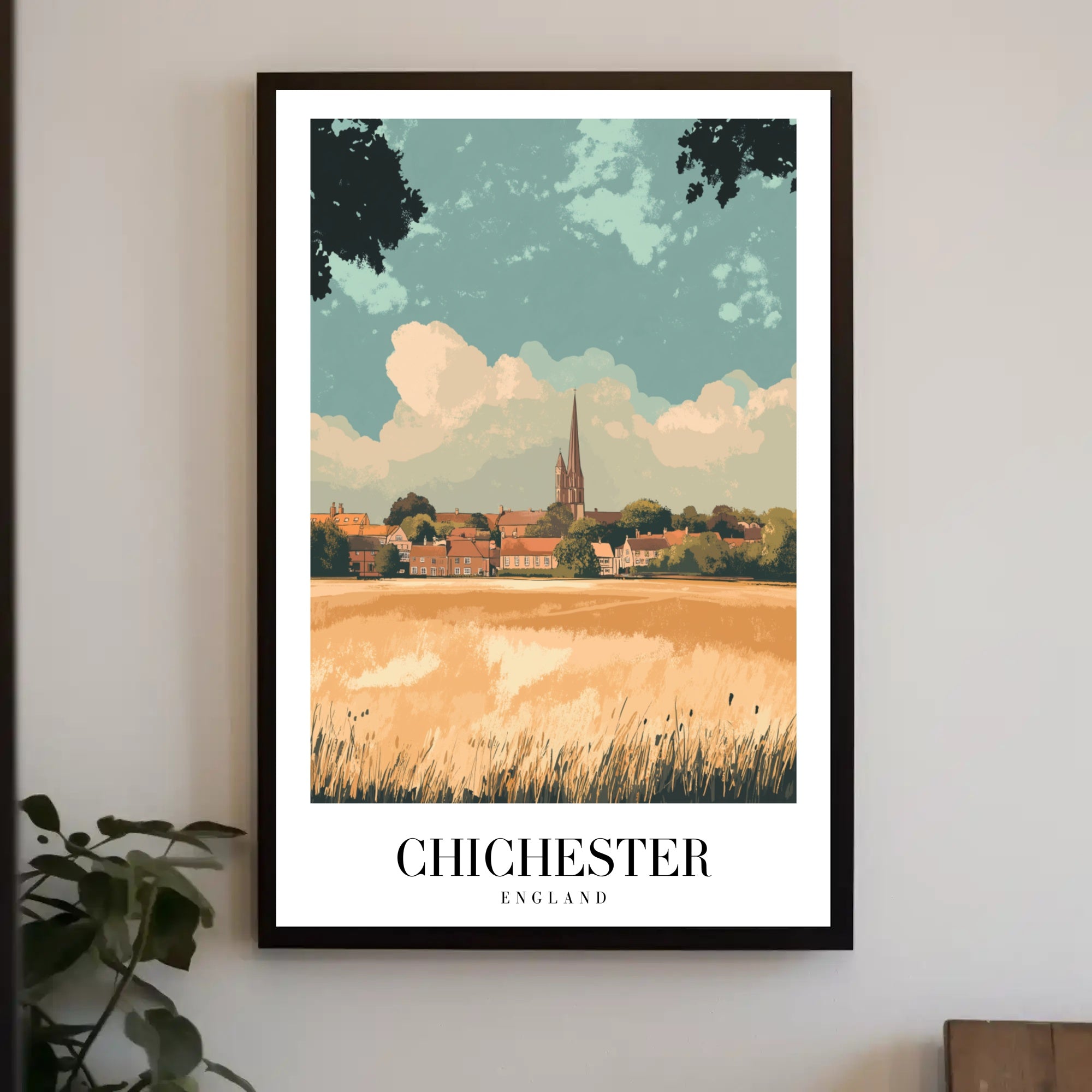 Chichester Landscape Vintage Travel Poster PosterGoat
