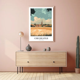 Chichester Landscape Vintage Travel Poster PosterGoat