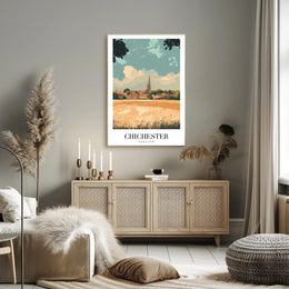 Chichester Landscape Vintage Travel Poster PosterGoat