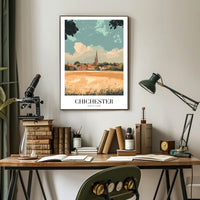 Chichester Landscape Vintage Travel Poster PosterGoat