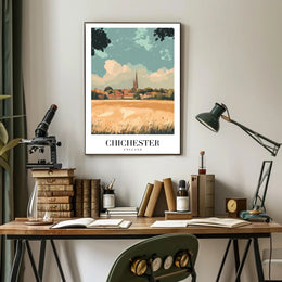 Chichester Landscape Vintage Travel Poster PosterGoat