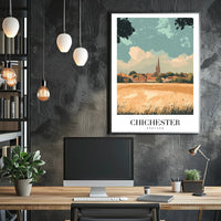 Chichester Landscape Vintage Travel Poster PosterGoat