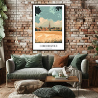 Chichester Landscape Vintage Travel Poster PosterGoat