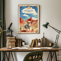 Chihuahua Adventure in Mexican Desert Dog Breed Poster PosterGoat