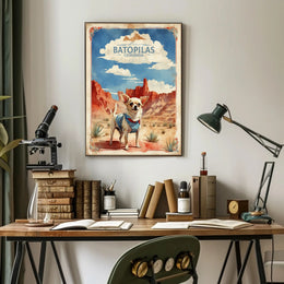 Chihuahua Adventure in Mexican Desert Dog Breed Poster PosterGoat