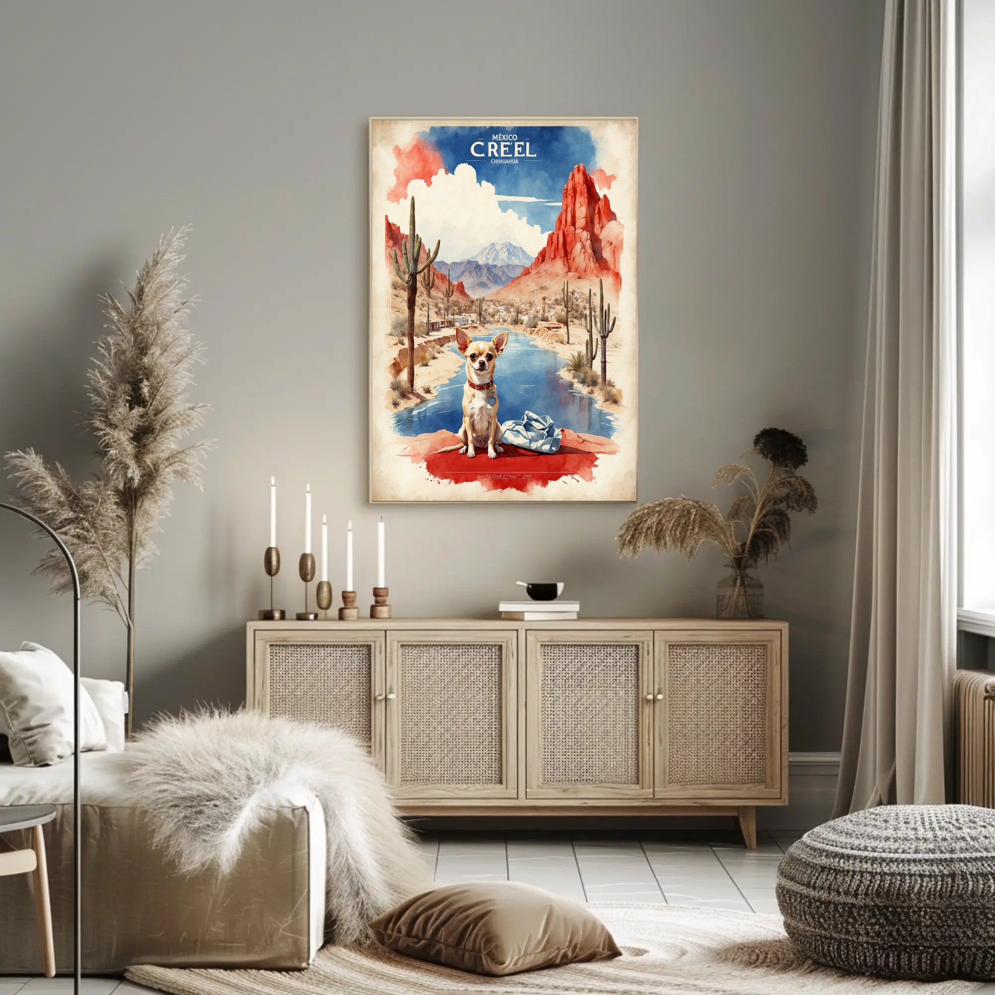 Chihuahua in Creel Desert Landscape Travel Poster PosterGoat