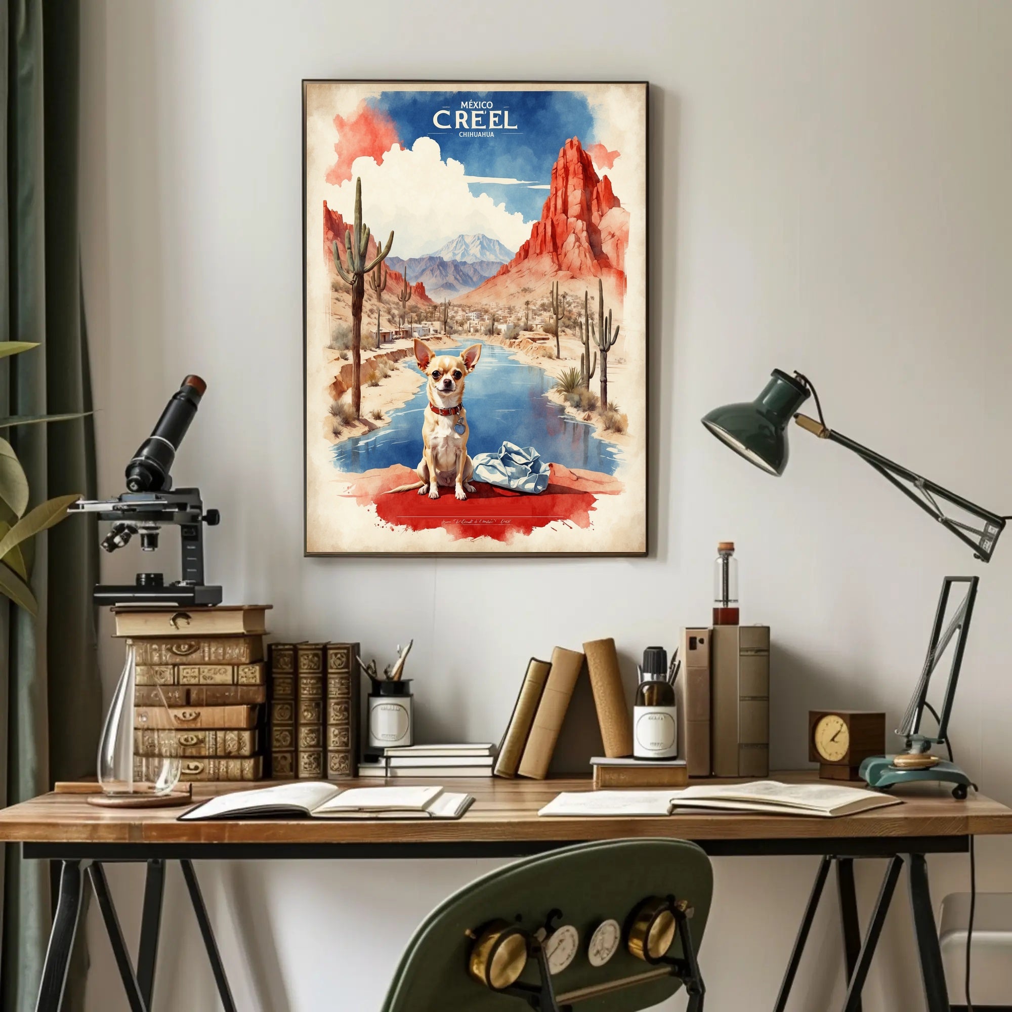Chihuahua in Creel Desert Landscape Travel Poster PosterGoat