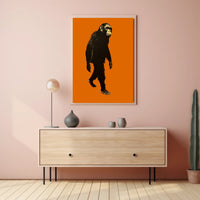 Chimpanzee Walking Upright Animal Poster PosterGoat