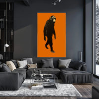 Chimpanzee Walking Upright Animal Poster PosterGoat