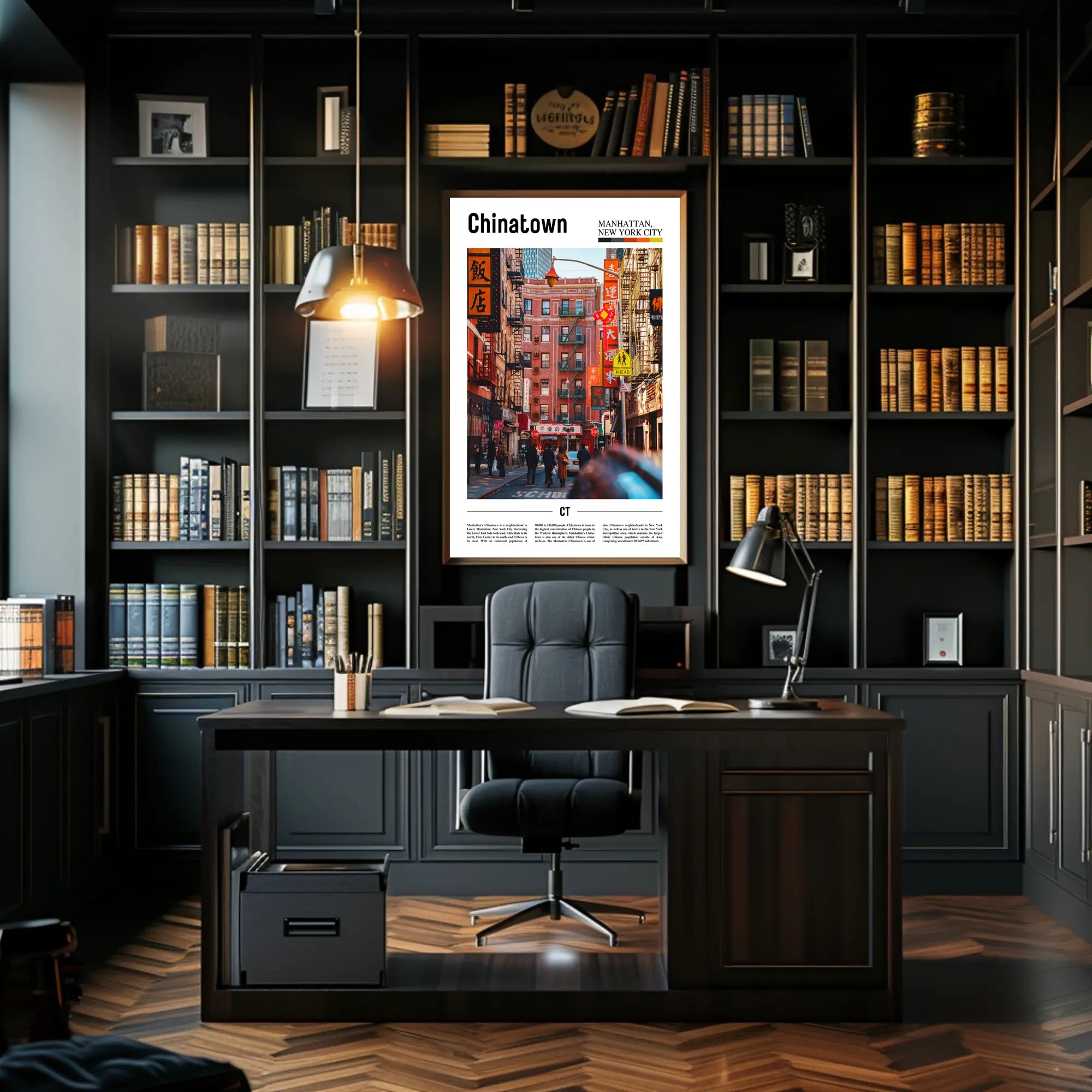 Chinatown Street Scene in Manhattan Cultural or Heritage Poster PosterGoat