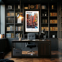 Chinatown Street Scene in Manhattan Cultural or Heritage Poster PosterGoat