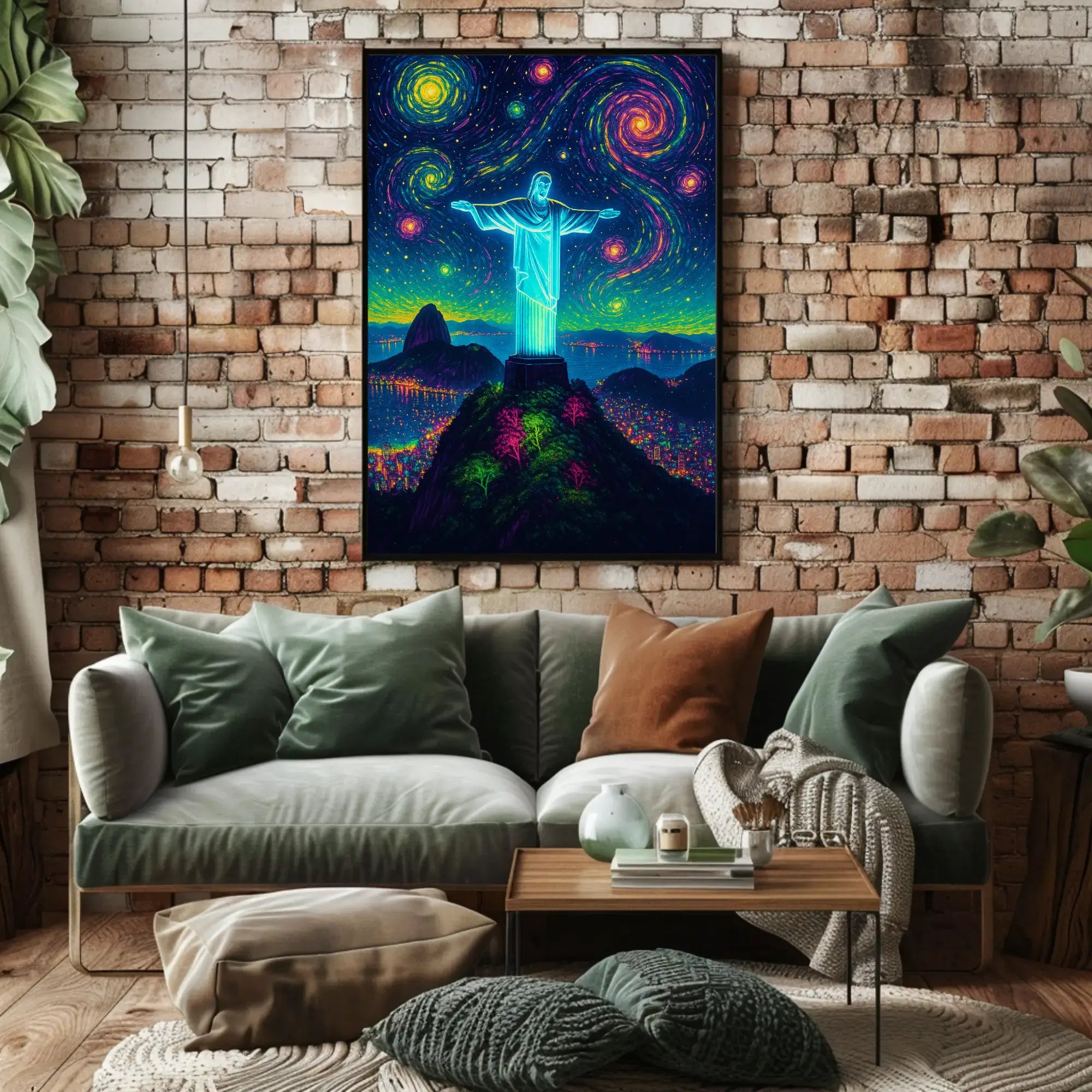 Christ the Redeemer Artistic Landscape Artistic Poster PosterGoat