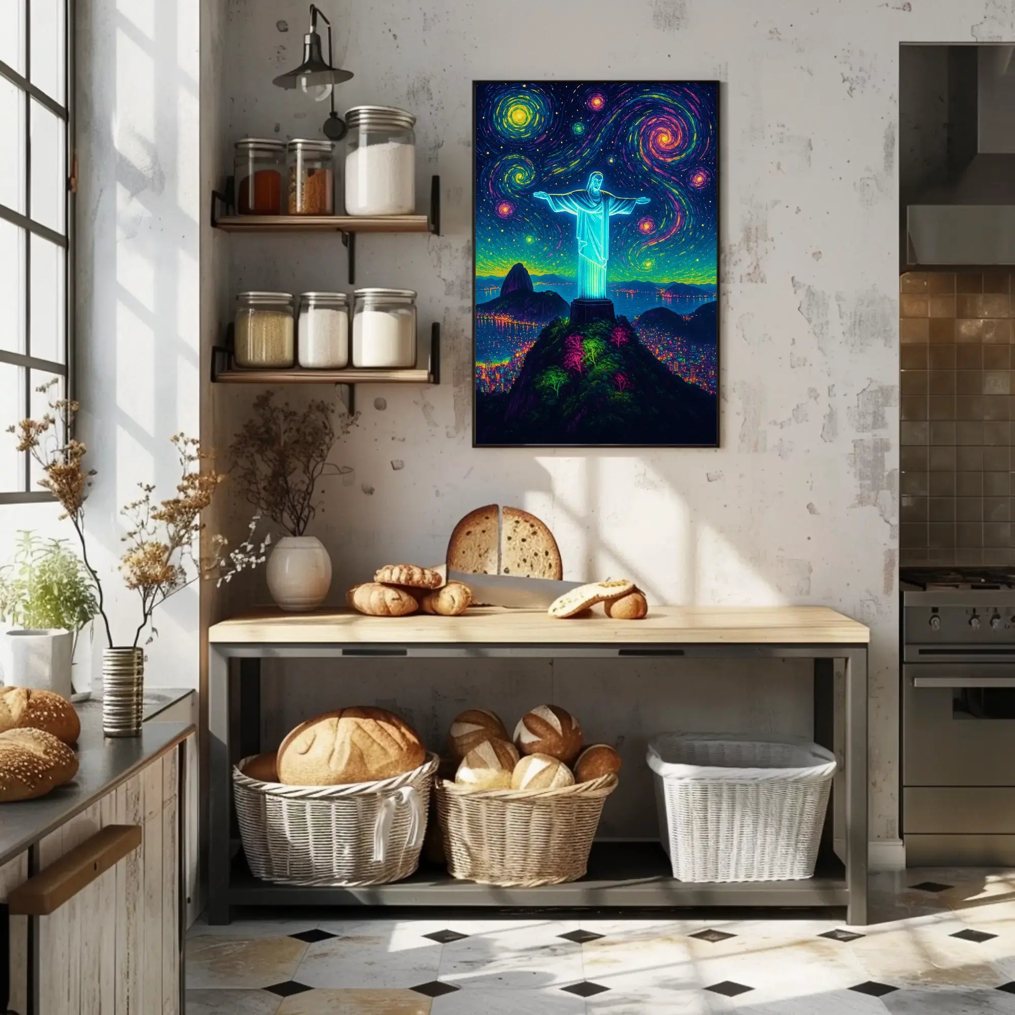 Christ the Redeemer Artistic Landscape Artistic Poster PosterGoat