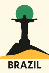 Christ the Redeemer Minimalistic Cultural Heritage Poster PosterGoat