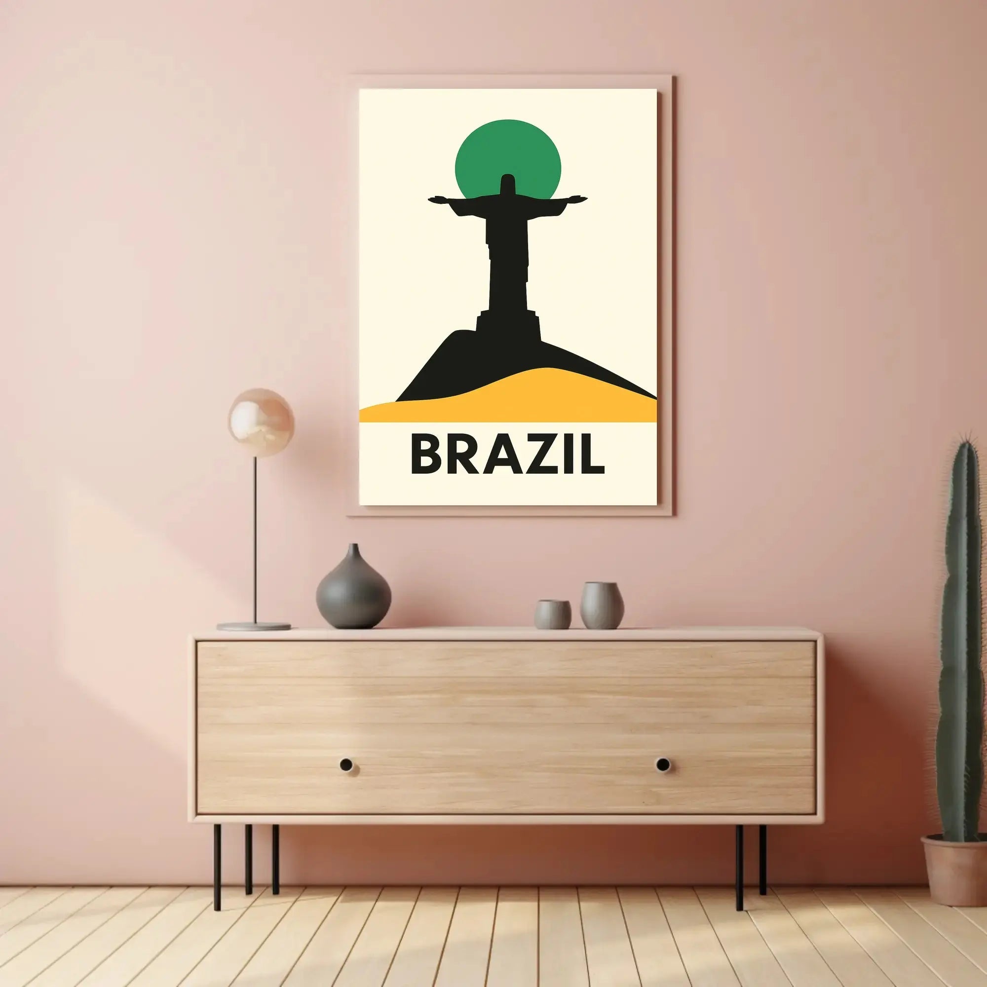 Christ the Redeemer Minimalistic Cultural Heritage Poster PosterGoat