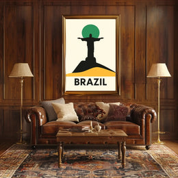 Christ the Redeemer Minimalistic Cultural Heritage Poster PosterGoat