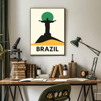Christ the Redeemer Minimalistic Cultural Heritage Poster PosterGoat