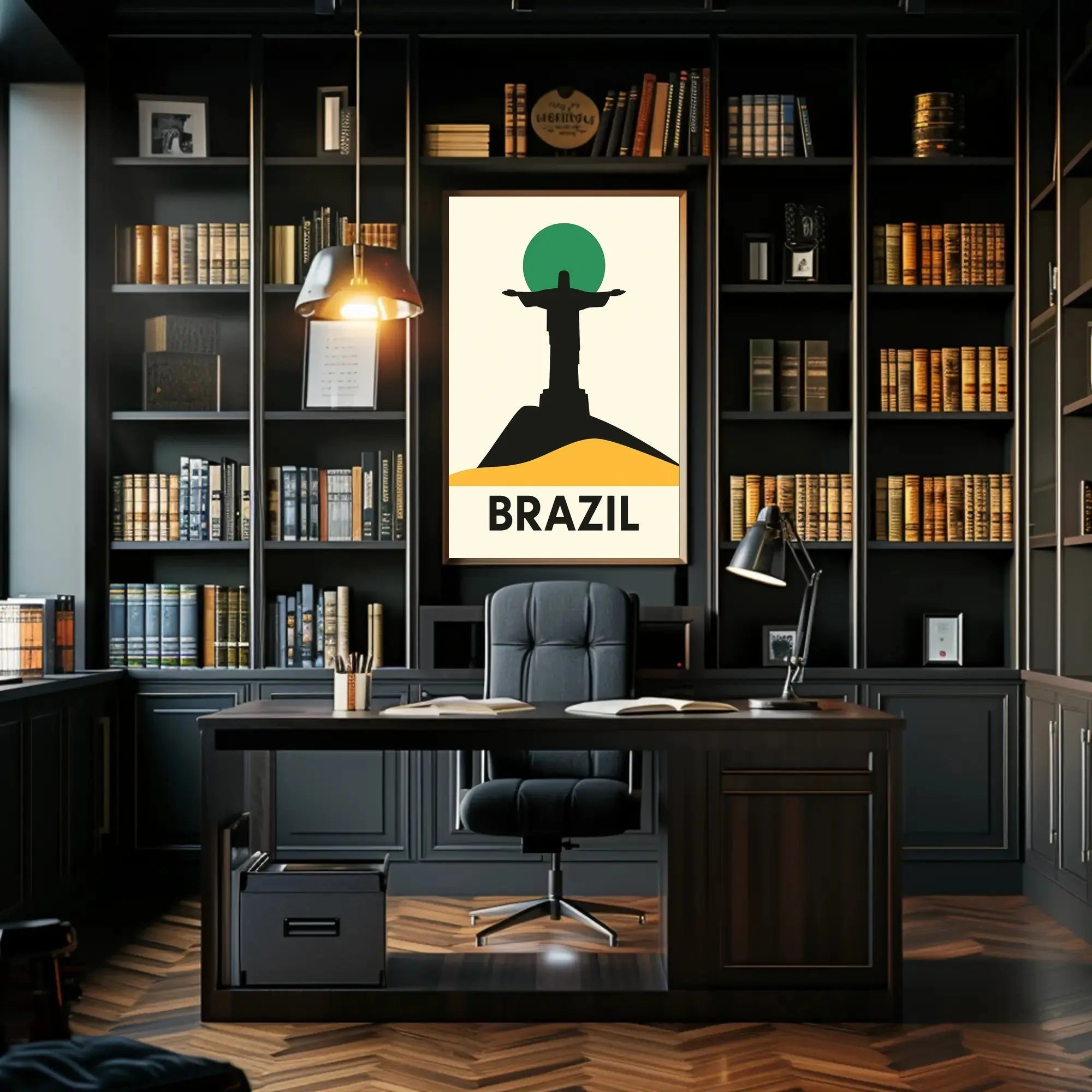 Christ the Redeemer Minimalistic Cultural Heritage Poster PosterGoat