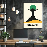 Christ the Redeemer Minimalistic Cultural Heritage Poster PosterGoat