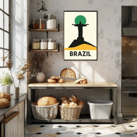 Christ the Redeemer Minimalistic Cultural Heritage Poster PosterGoat