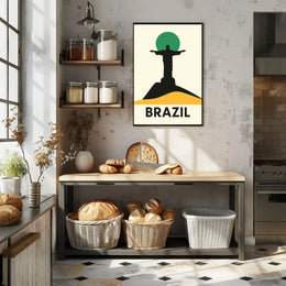 Christ the Redeemer Minimalistic Cultural Heritage Poster PosterGoat