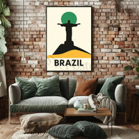 Christ the Redeemer Minimalistic Cultural Heritage Poster PosterGoat