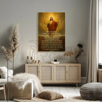 Christian Devotion with Lord's Prayer Heritage Poster PosterGoat