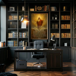Christian Devotion with Lord's Prayer Heritage Poster PosterGoat