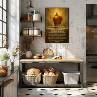 Christian Devotion with Lord's Prayer Heritage Poster PosterGoat